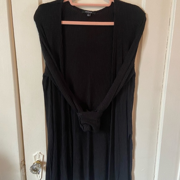 Ambiance Black Open-Front Cardigan - Picture 1 of 3